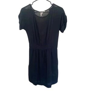 BCBGeneration Women mini dress | c-thru panels | Polka Dot | Capped sleeves | XS